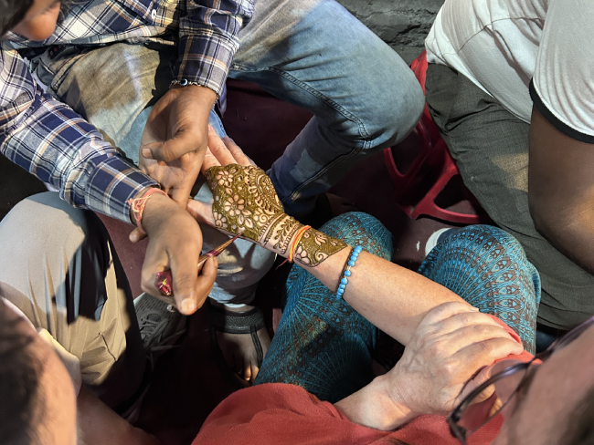 Meditation session during yoga retreat in Rishikesh