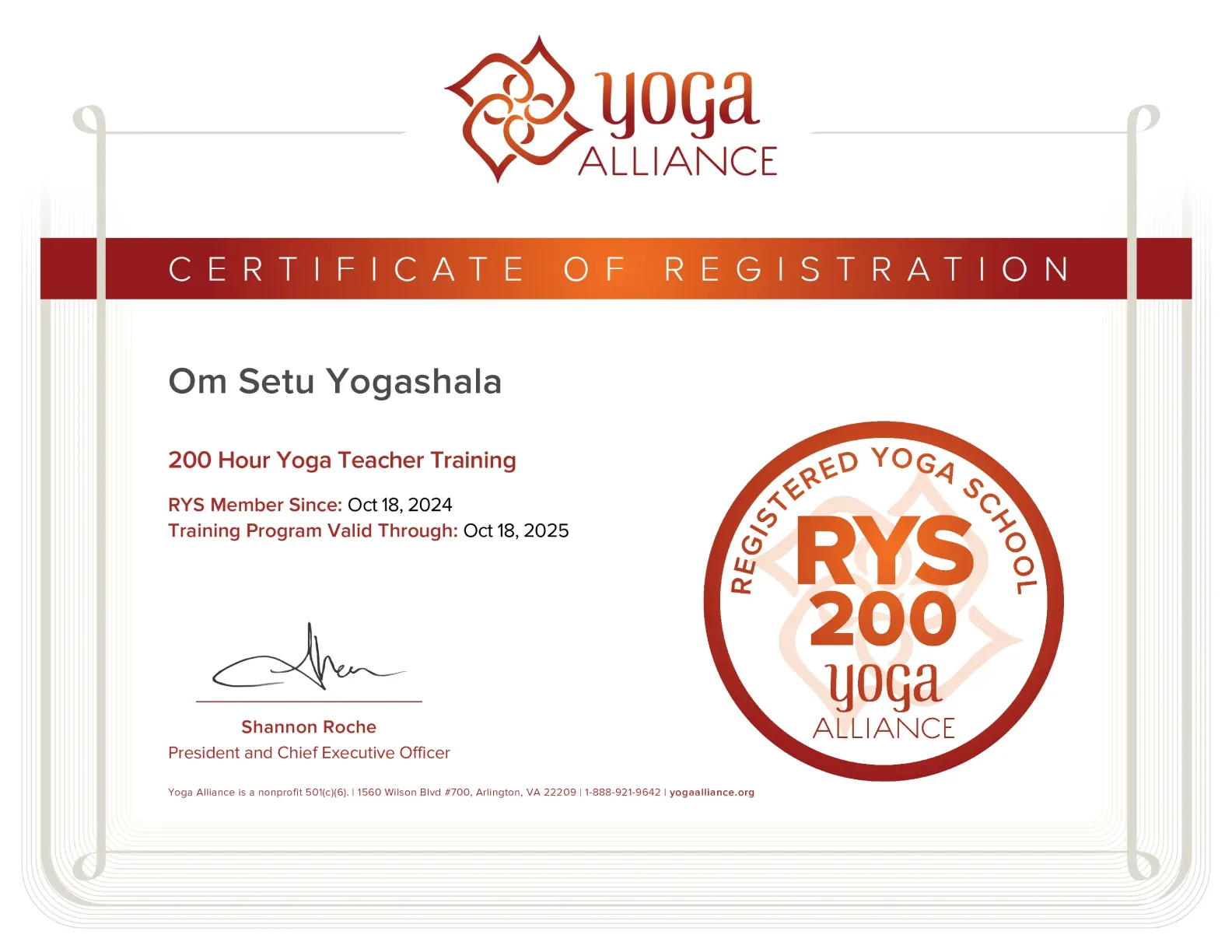 200 Hour Yoga Teacher Training Certificate in India